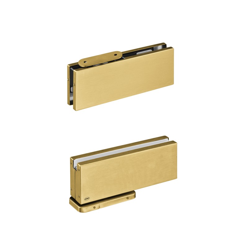 ΥΔΡΑΥΛΙΚΟ PIVOT ΜΕ ΜΗΧΑΝΙΣΜΟ ΕΠΑΝΑΦΟΡΑΣ ΓΥΑΛΙΝΗΣ ΠΟΡΤΑΣ - ΕΩΣ 100kg - 1000mm ΠΟΡΤΑ - INOX ΧΡΥΣΟ ΜΑΤ PVD