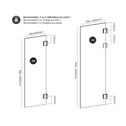 ΜΕΝΤΕΣΕΣ ΓΥΑΛΙΝΗΣ ΠΟΡΤΑΣ 3 ΘΕΣΕΩΝ ΕΚΚΕΝΤΡΟΣ - ΑΝΟΞΕΙΔΩΤΟΣ - ΧΑΛΚΙΝΟ ΜΑΤ PVD