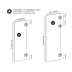 ΜΕΝΤΕΣΕΣ ΓΥΑΛΙΝΗΣ ΠΟΡΤΑΣ 3 ΘΕΣΕΩΝ - ΣΥΝΔΕΣΗ ΤΖΑΜΙ ΜΕ ΤΖΑΜΙ - ΑΝΟΞΕΙΔΩΤΟΣ - INOX ΓΥΑΛΙΣΤΕΡΟ