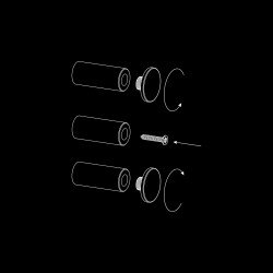 ΕΠΙΤΟΙΧΗ ΚΡΕΜΑΣΤΡΑ ΜΟΝΗ 14.521.AL ΑΛΟΥΜΙΝΙΟΥ - ΙΝΟΧ LOOK ΜΑΤ