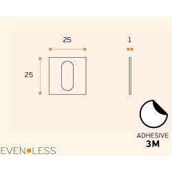 ΕΠΙΣΤΟΜΙΑ ΜΕΣΟΠΟΡΤΑΣ ΤΕΤΡΑΓΩΝΑ - EVEN LESS LIGHT VERSION  - ΑΝΟΞΕΙΔΩΤΑ - ΙΝΟΧ ΜΑΤ - ΖΕΥΓΑΡΙ