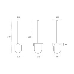 ΕΠΙΤΟΙΧΟ ΠΙΓΚΑΛ - "TONDA SERIES" - ΑΝΟΞΕΙΔΩΤΟ - INOX ΜΑΤ