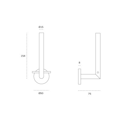 ΧΑΡΤΟΘΗΚΗ ΚΑΘΕΤΗ ΒΟΗΘΗΤΙΚΗ - ANGULO SERIES - ΑΝΟΞΕΙΔΩΤΗ - INOX ΜΑΤ