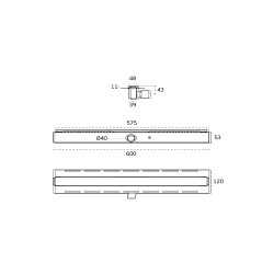 ΓΡΑΜΜΙΚΟ ΣΙΦΩΝΙ ΝΤΟΥΖΙΕΡΑΣ - AQUAFLOW - TITANIUM CHOCOLATE PVD