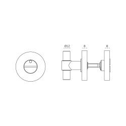 ΧΕΙΡΙΣΜΟΣ ΚΛΕΙΔΑΡΙΑΣ WC " NATUR BLACK SERIES " ME ΕΝΔΕΙΞΗ ΚΑΤΕΙΛΗΜΜΕΝΟΥ - ΑΝΟΞΕΙΔΩΤΟ - ΜΑΥΡΟ MAT