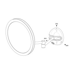 ΡΥΘΜΙΖΟΜΕΝΟΣ ΕΠΙΤΟΙΧΟΣ ΚΑΘΡΕΠΤΗΣ LED ΜΕ ΔΙΑΚΟΠΤΗ ΑΦΗΣ ΚΑΙ ΜΕΓΕΝΘΥΝΣΗ Χ3 - ΝΙΚΕΛ ΓΥΑΛΙΣΤΕΡΟ