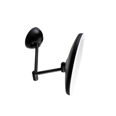 ΡΥΘΜΙΖΟΜΕΝΟΣ ΕΠΙΤΟΙΧΟΣ ΚΑΘΡΕΠΤΗΣ LED ΜΕ ΔΙΑΚΟΠΤΗ ΑΦΗΣ ΚΑΙ ΜΕΓΕΝΘΥΝΣΗ Χ3 - ΜΑΥΡΟ ΜΑΤ