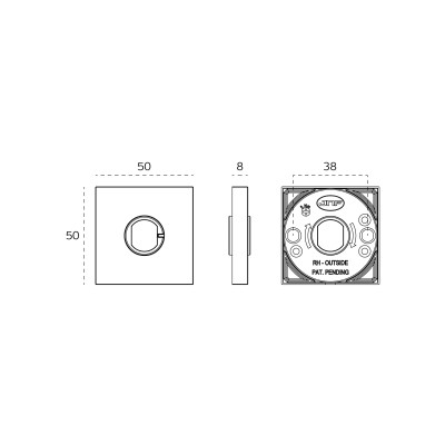 ΡΟΖΕΤΑ ΠΟΜΟΛΟΥ "BLOCK ROSE" - ΑΝΟΞΕΙΔΩΤΗ - INOX ΜΑΤ