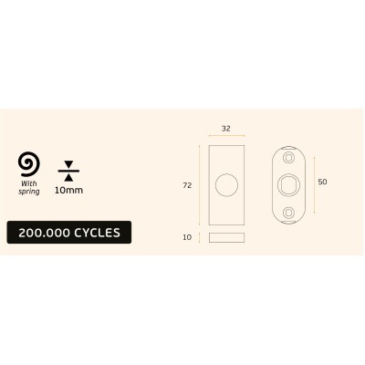 ΡΟΖΕΤΑ ΠΟΜΟΛΟΥ ΟΡΘΟΓΩΝΙΑ ΜΕ ΕΠΑΝΑΦΟΡΑ - ΑΝΟΞΕΙΔΩΤΗ - INOX MAT - ΖΕΥΓΑΡΙ